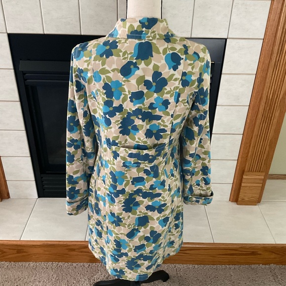Vintage Y2K Old Navy Retro 60’s Style Floral Print Trench Coat, Women’s Sz S - Picture 6 of 11